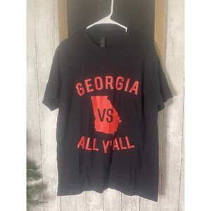 Georgia Vs. All Y'All T Shirt L mens Black/ Red